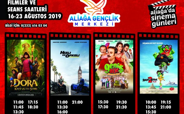 ALİAĞA GENÇLİK MERKEZİ’NDE, YENİ HAFTANIN VİZYON FİLMLERİ..