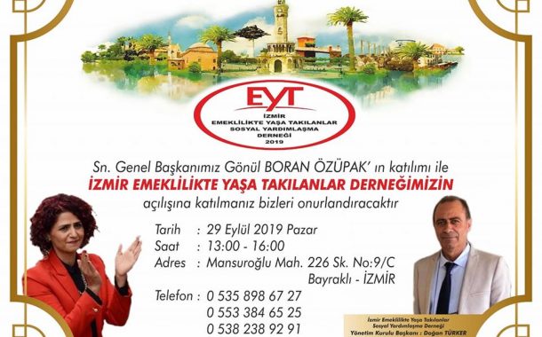 EYT DERNEĞİ YENİ ŞUBESİNİ İZMİR'DE AÇIYOR..