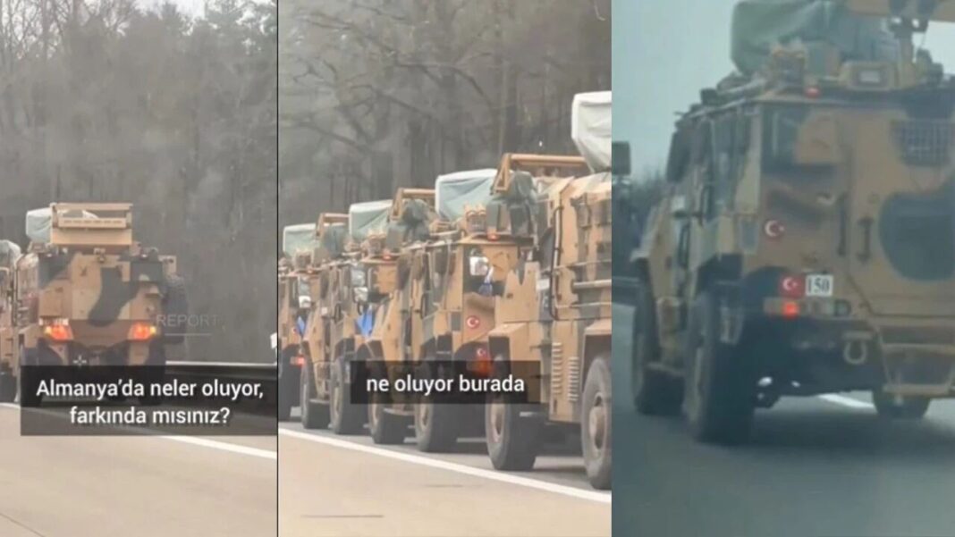 TÜRK ASKERİ KONVOYU, SOSYAL MEDYA DA ALMANLARI ÜRKÜTTÜ!…