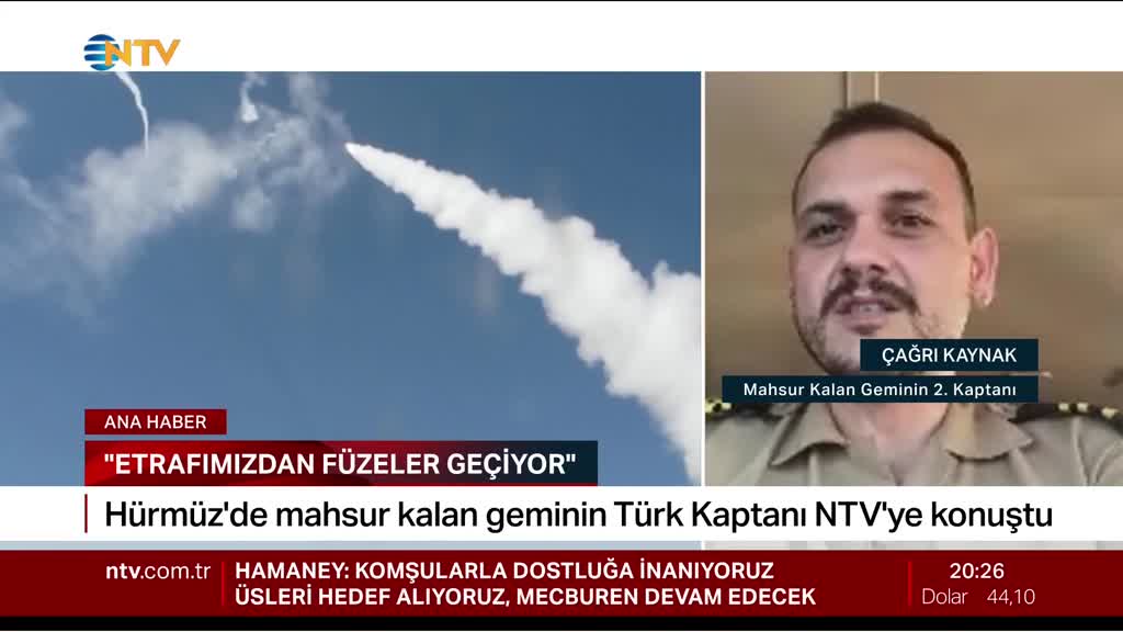 HÜRMÜZ BOĞAZINDA MAHSUR KALAN TANKERİN TÜRK 2. KAPTANI: “ETRAFIMIZDAN FÜZELER GEÇİYOR…” HÜRMÜZ BOĞAZINDA MAHSUR KALAN TANKERİN TÜRK 2. KAPTANI: “ETRAFIMIZDAN FÜZELER GEÇİYOR…”