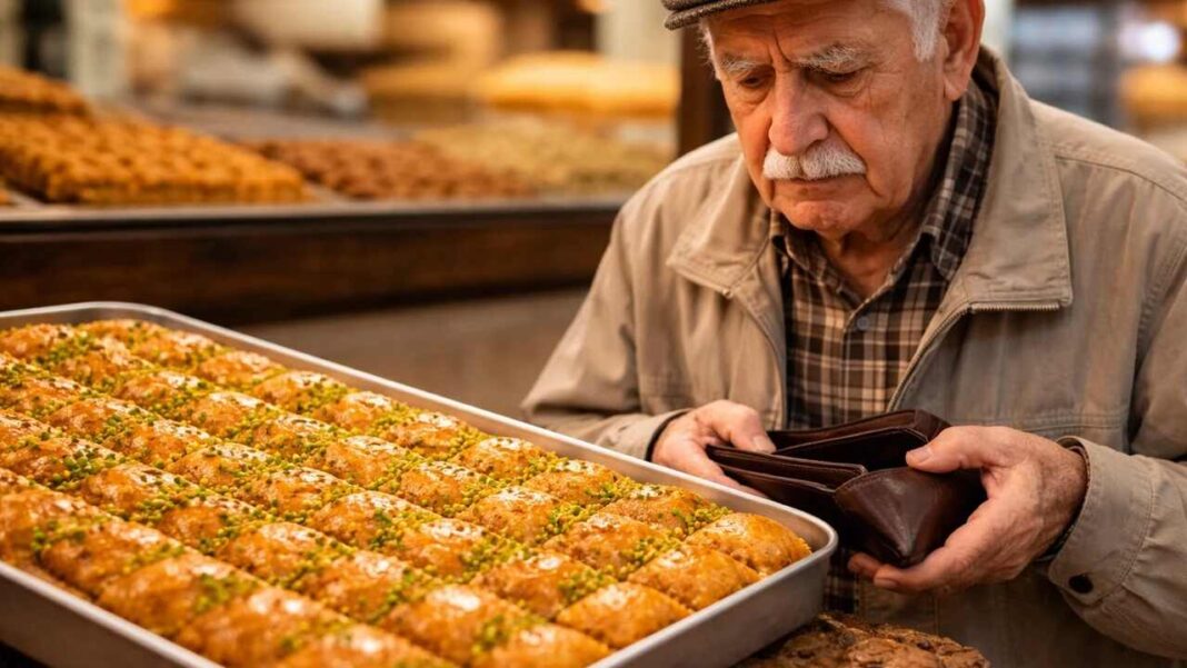 EMEKLİ İKRAMİYESİ ANCA 2 KİLO BAKLAVA’YA YETTİ!… EMEKLİ İKRAMİYESİ ANCA 2 KİLO BAKLAVA’YA YETTİ!…