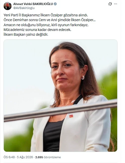 YENİ PARTİ MANİSA İL BAŞKANI GÖZALTINA ALINDI!… YENİ PARTİ MANİSA İL BAŞKANI GÖZALTINA ALINDI!…
