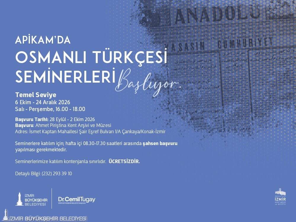 APİKAM’da Temel Seviye Osmanlı Türkçesi Seminerleri Başlıyor… APİKAM’da Temel Seviye Osmanlı Türkçesi Seminerleri Başlıyor…