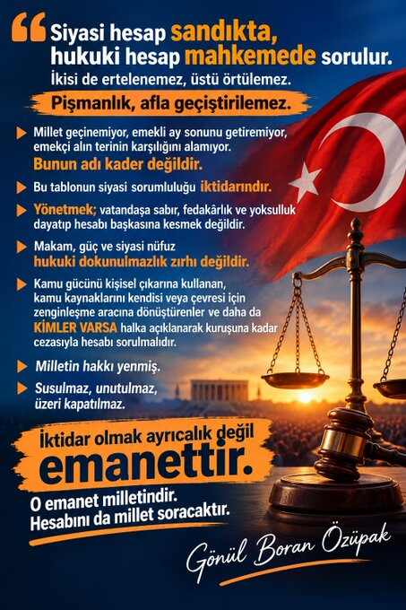 ÖZÜPAK: “BU TABLONUN SİYASİ SORUMLULUĞU İKTİDARINDIR, PİŞMANLIKLA, AFLA GEÇİŞTİRİLEMEZ…” ÖZÜPAK: “BU TABLONUN SİYASİ SORUMLULUĞU İKTİDARINDIR, PİŞMANLIKLA, AFLA GEÇİŞTİRİLEMEZ…”